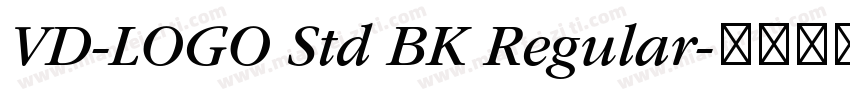 VD-LOGO Std BK Regular字体转换